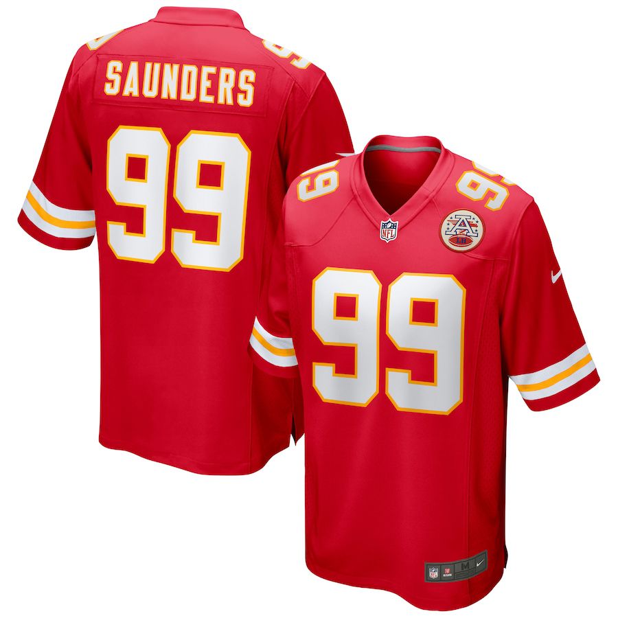 Men Kansas City Chiefs #99 Khalen Saunders Nike Red Game NFL Jersey->kansas city chiefs->NFL Jersey